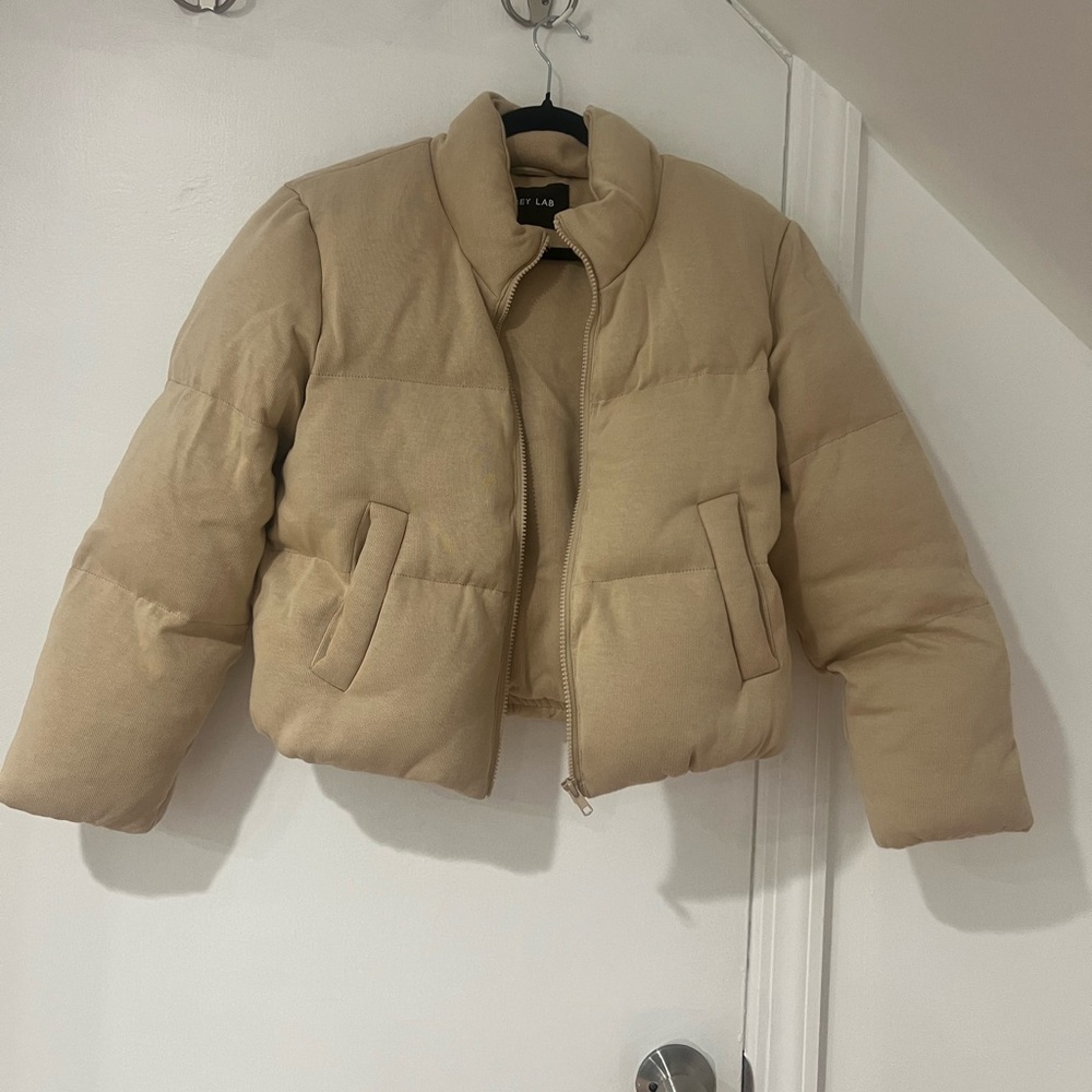 GREY LAB Beige Puffer Jacket